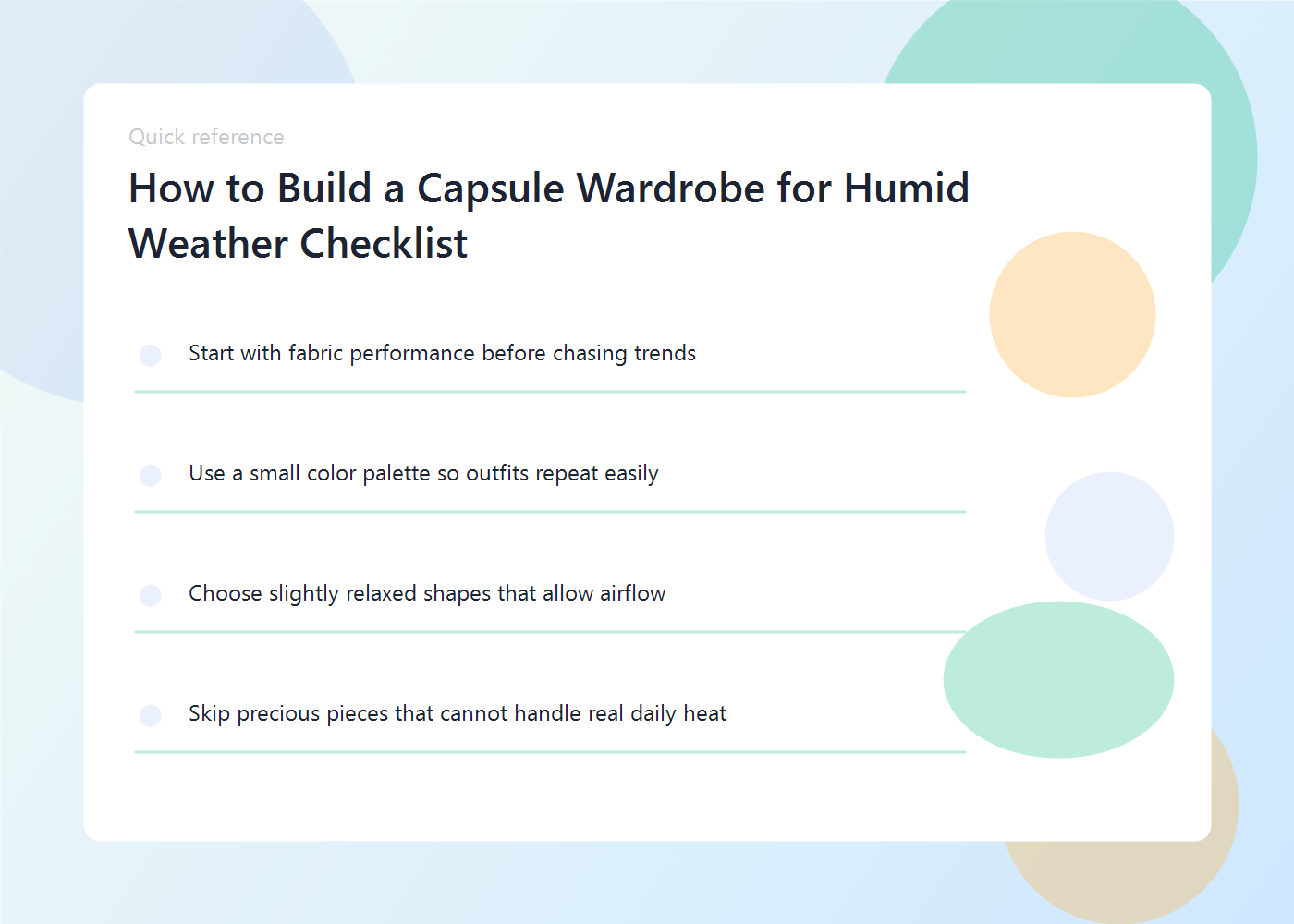 How to Build a Capsule Wardrobe for Humid Weather 2 An open wardrobe showing a small curated set of light clothes for hot and humid days.