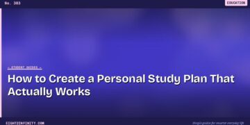 How to Create a Personal Study Plan That Actually Works