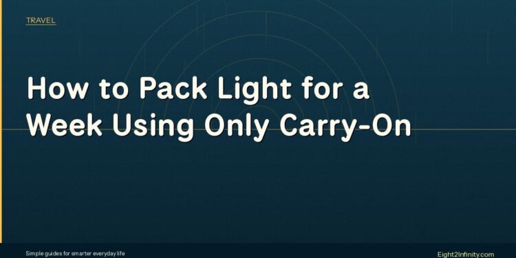 How to Pack Light for a Week Using Only Carry-On 1 How to Pack Light for a Week Using Only Carry-On