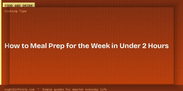 How to Meal Prep for the Week in Under 2 Hours