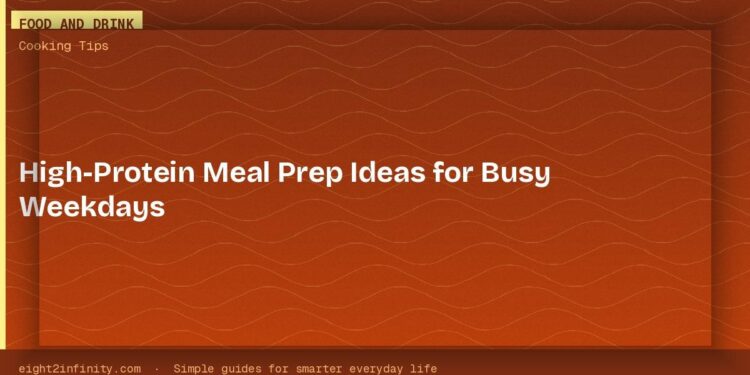 High-Protein Meal Prep Ideas for Busy Weekdays