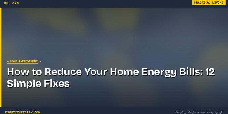 How to Reduce Your Home Energy Bills: 12 Simple Fixes