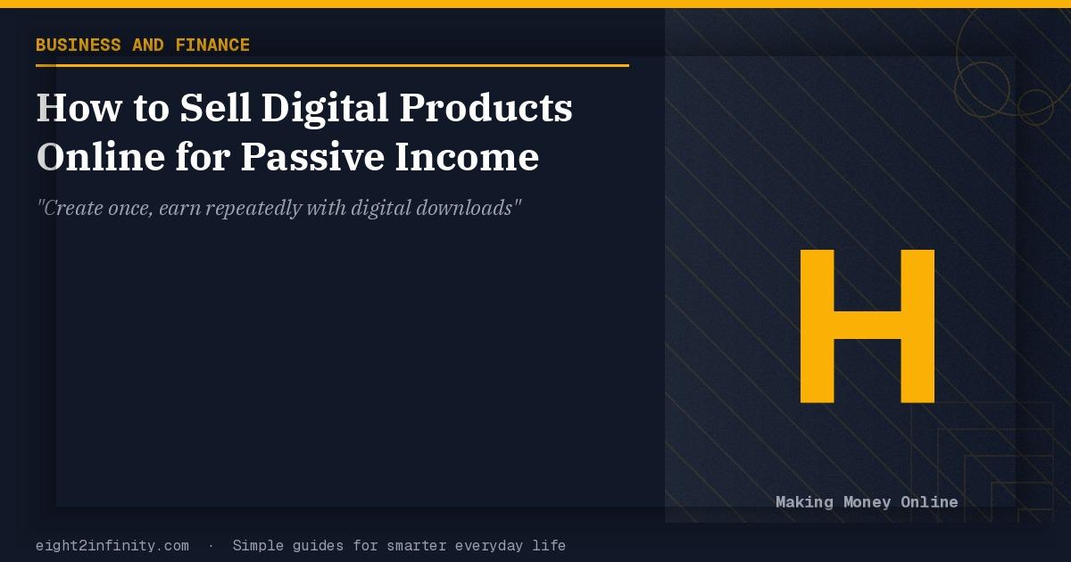 How to Sell Digital Products Online for Passive Income 2