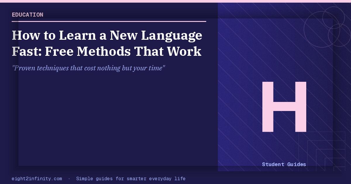 How to Learn a New Language Fast: Free Methods That Work 2