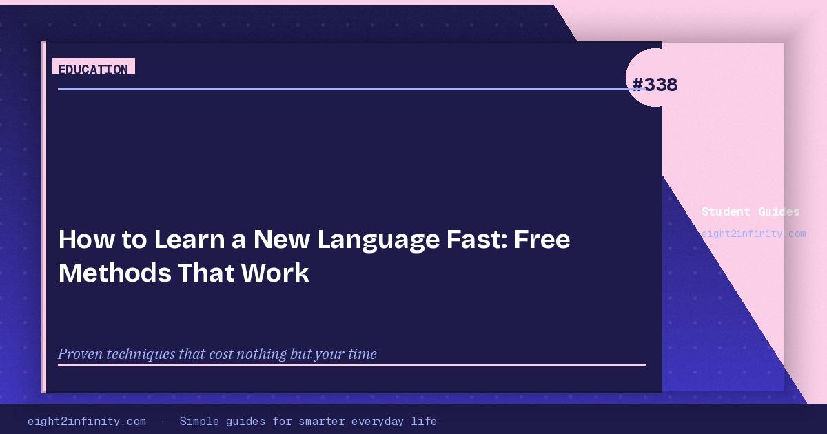 How to Learn a New Language Fast: Free Methods That Work 3