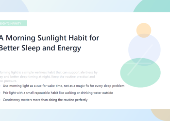 A Morning Sunlight Habit for Better Sleep and Energy 4 A person standing outside in gentle morning light with a cup of water.