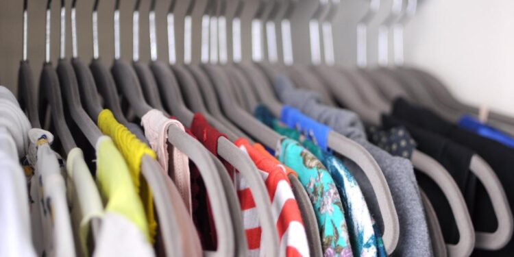 How to Organize a Small Closet Fast 1 A neat closet with folded and hanging clothes