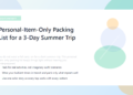 A neatly packed underseat travel bag with folded summer clothes and essentials.