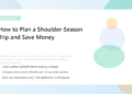 How to Plan a Shoulder-Season Trip and Save Money 9 A traveler at an airport with a carry-on looking at a quieter off-peak travel scene.