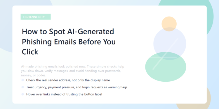How to Spot AI-Generated Phishing Emails Before You Click 1 A laptop inbox showing a suspicious email while a user checks the sender details.