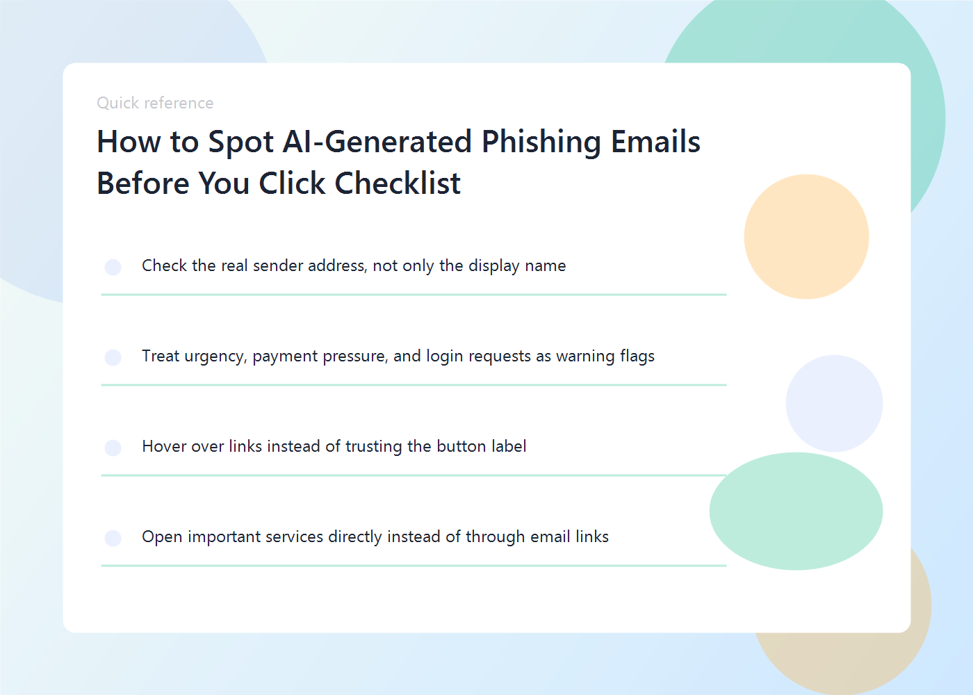 How to Spot AI-Generated Phishing Emails Before You Click 2 An online safety guide comparing a suspicious login message with a normal verification flow.