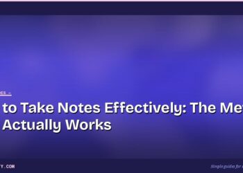 How to Take Notes Effectively: The Method That Actually Works