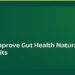 How to Improve Gut Health Naturally: 7 Daily Habits 8 How to Improve Gut Health Naturally: 7 Daily Habits