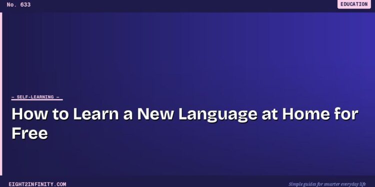 How to Learn a New Language at Home for Free