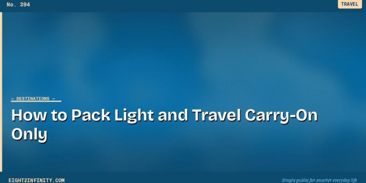 How to Pack Light and Travel Carry-On Only 1 How to Pack Light and Travel Carry-On Only