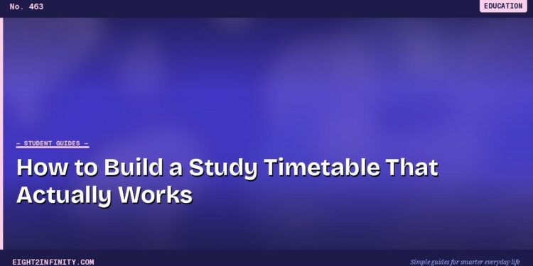 How to Build a Study Timetable That Actually Works
