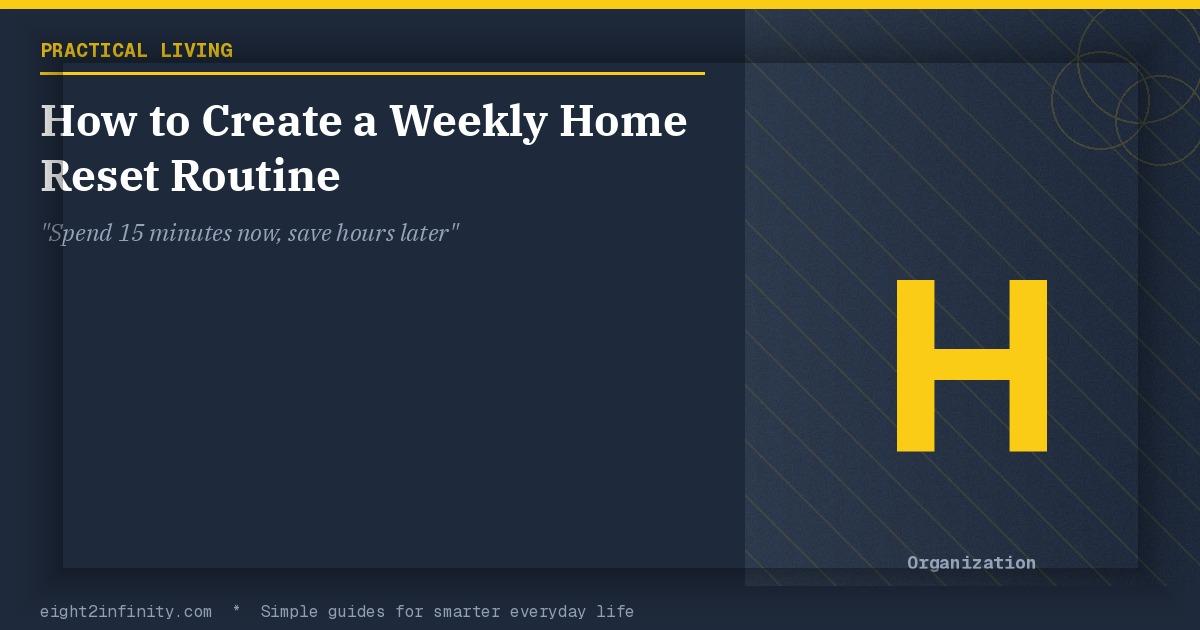 How to Create a Weekly Home Reset Routine 2