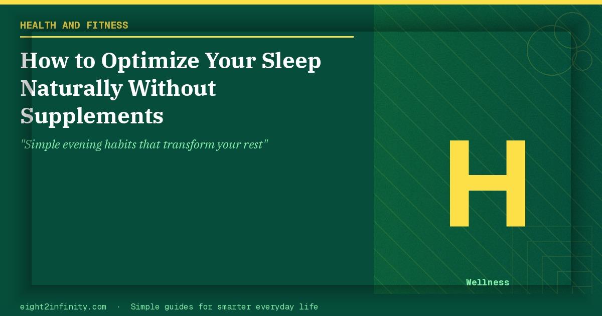 How to Optimize Your Sleep Naturally Without Supplements 2