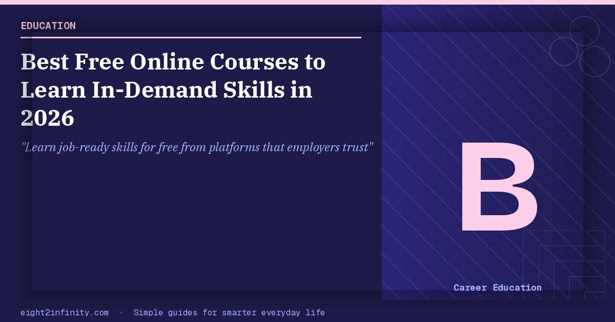 Best Free Online Courses to Learn In-Demand Skills in 2026 2