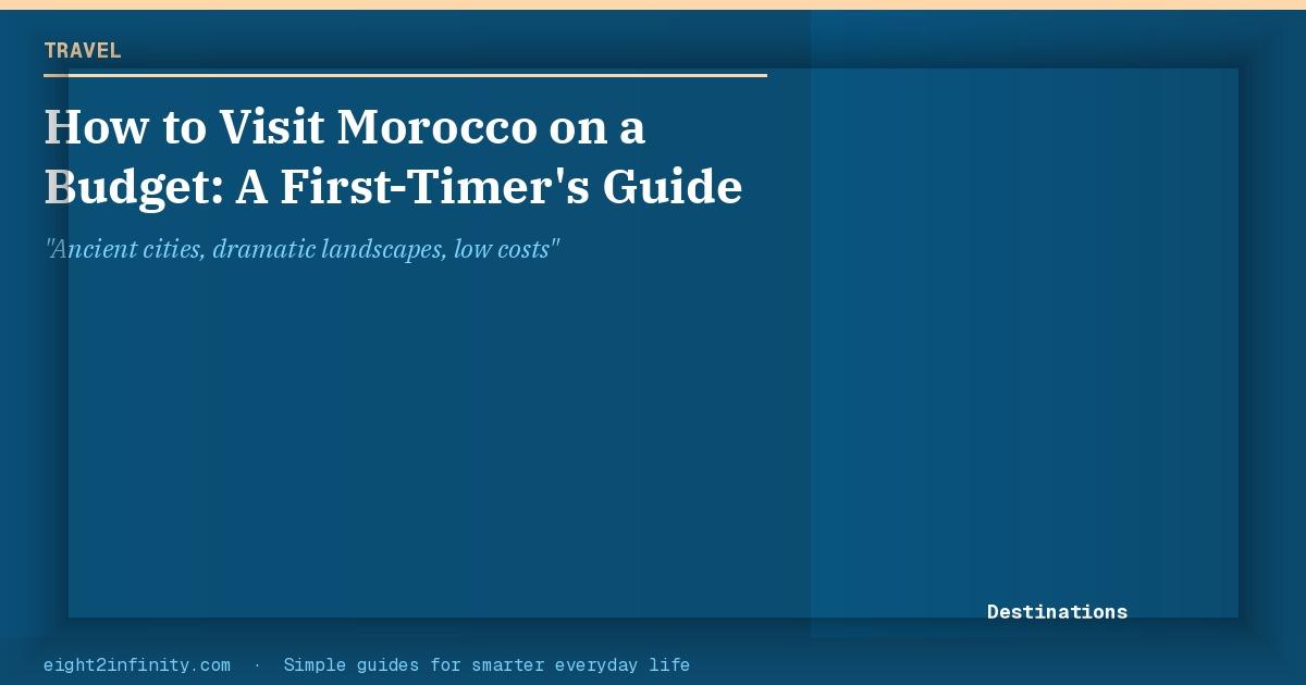 How to Visit Morocco on a Budget: A First-Timer's Guide 2