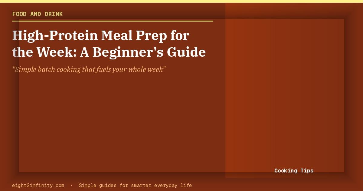 High-Protein Meal Prep for the Week: A Beginner's Guide 2