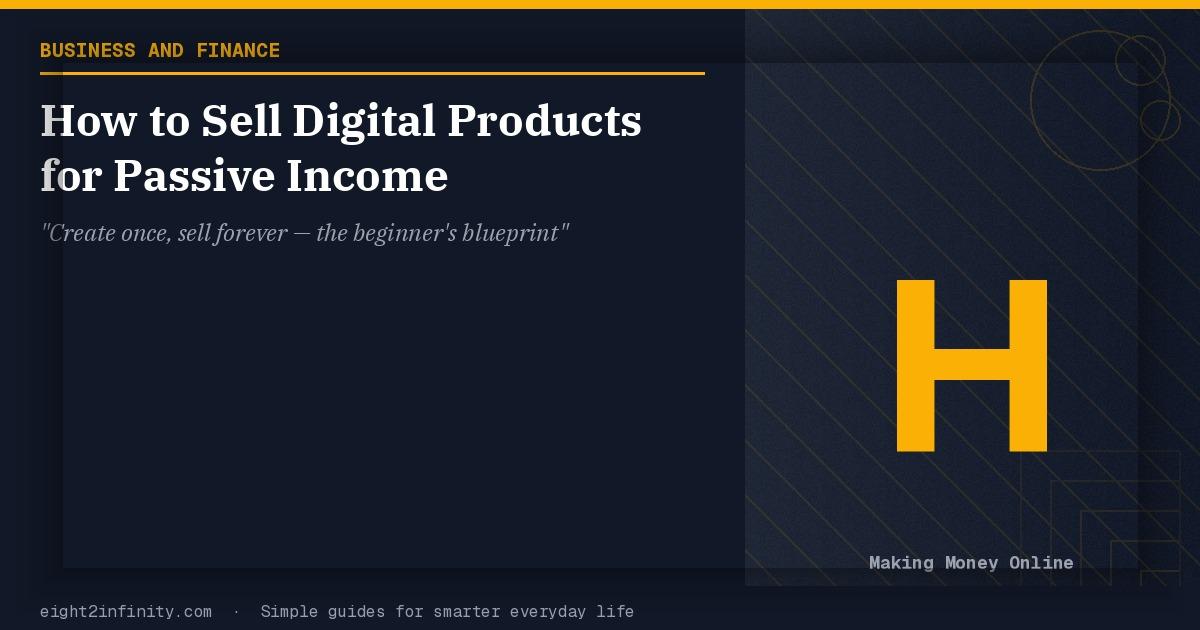 How to Sell Digital Products for Passive Income 2
