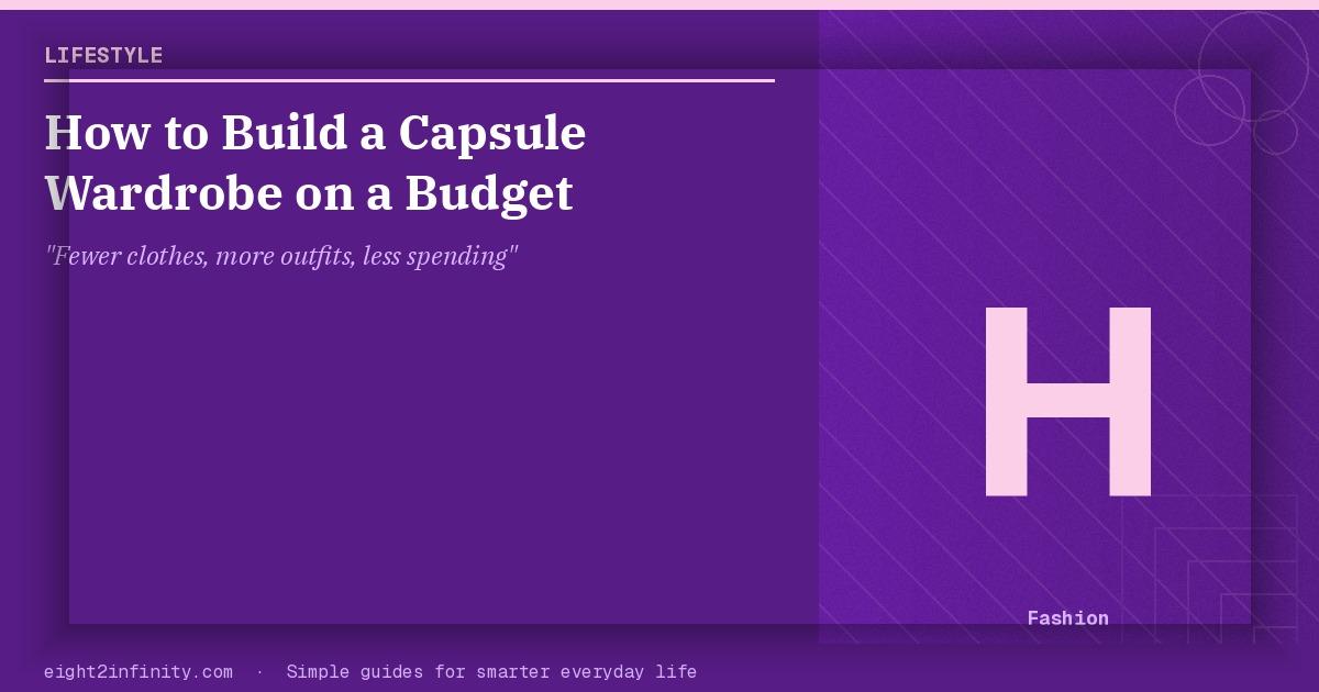 How to Build a Capsule Wardrobe on a Budget 2