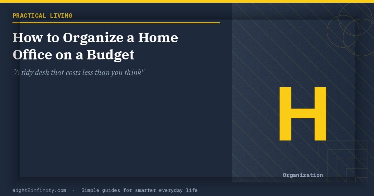How to Organize a Home Office on a Budget 2