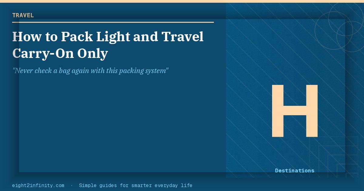 How to Pack Light and Travel Carry-On Only 2