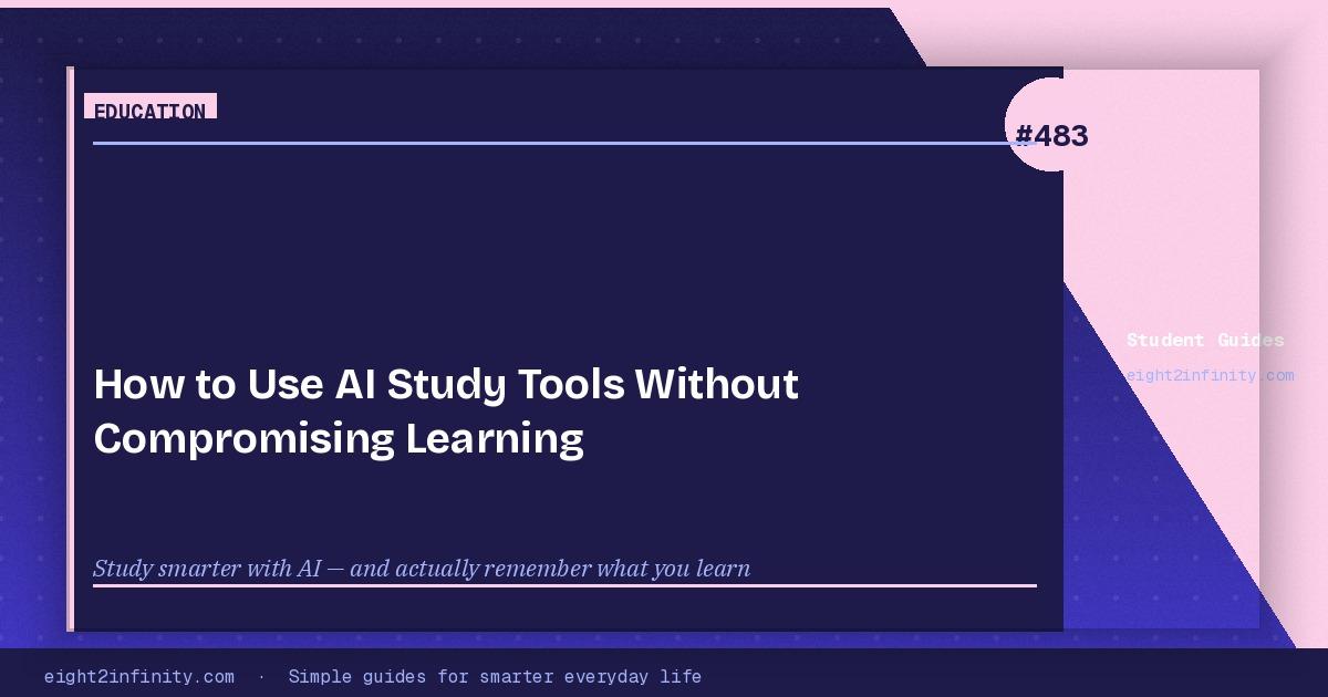 How to Use AI Study Tools Without Compromising Learning 3