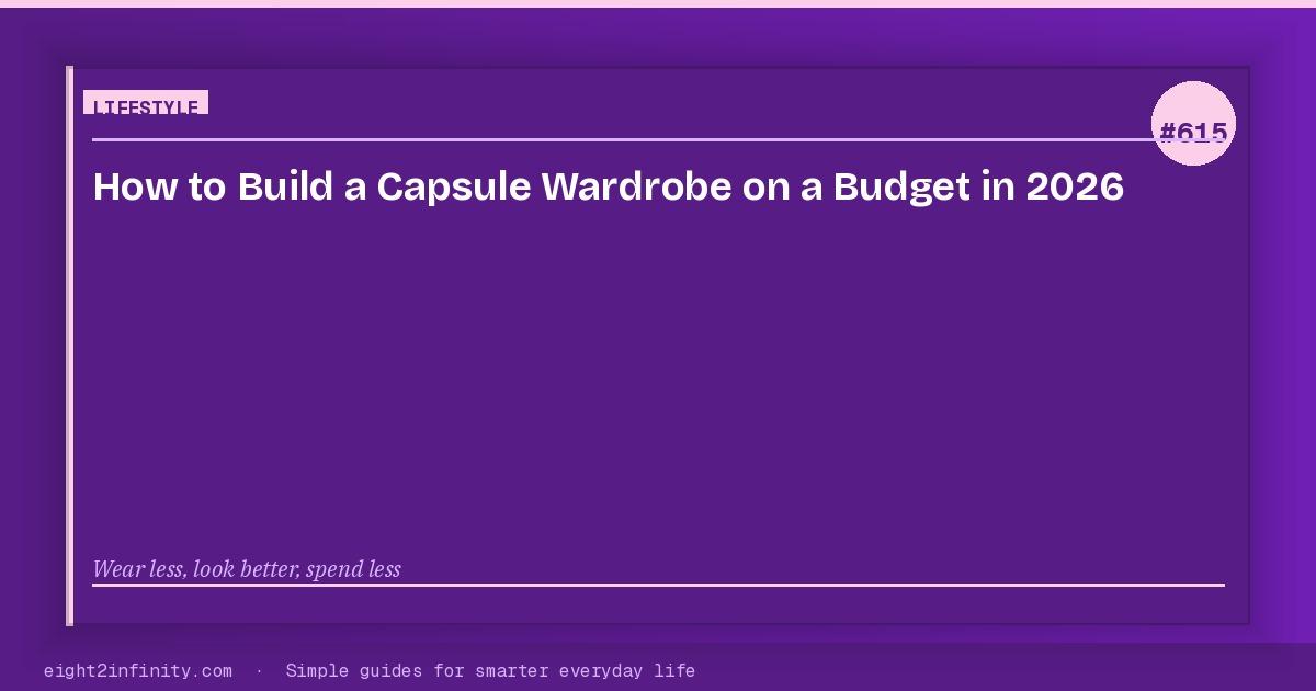 How to Build a Capsule Wardrobe on a Budget in 2026 3