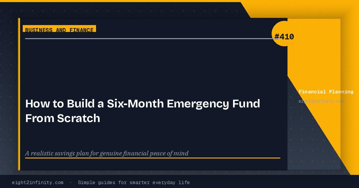 How to Build a Six-Month Emergency Fund From Scratch 3
