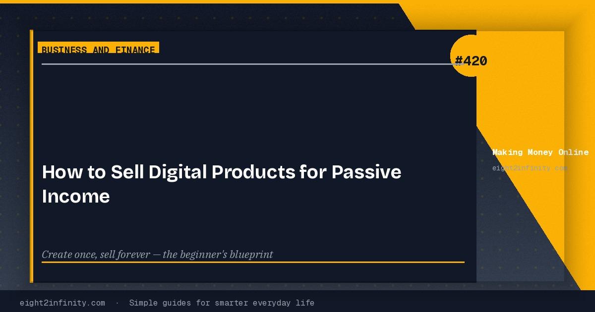 How to Sell Digital Products for Passive Income 3