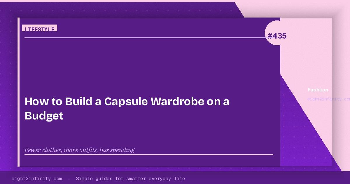 How to Build a Capsule Wardrobe on a Budget 3