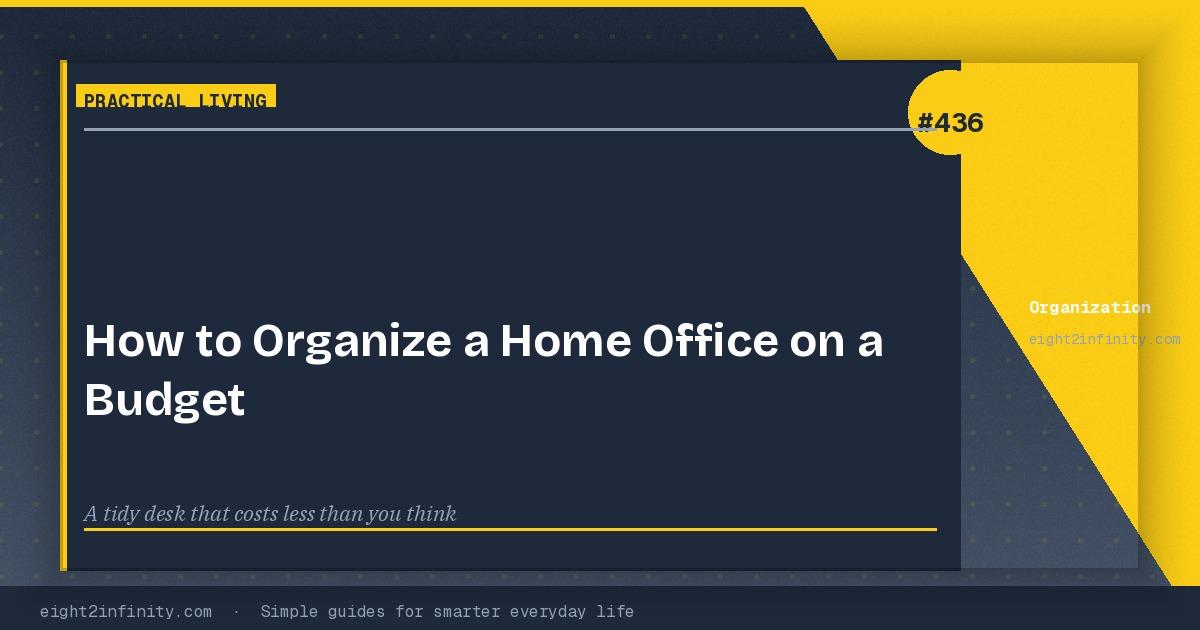 How to Organize a Home Office on a Budget 3
