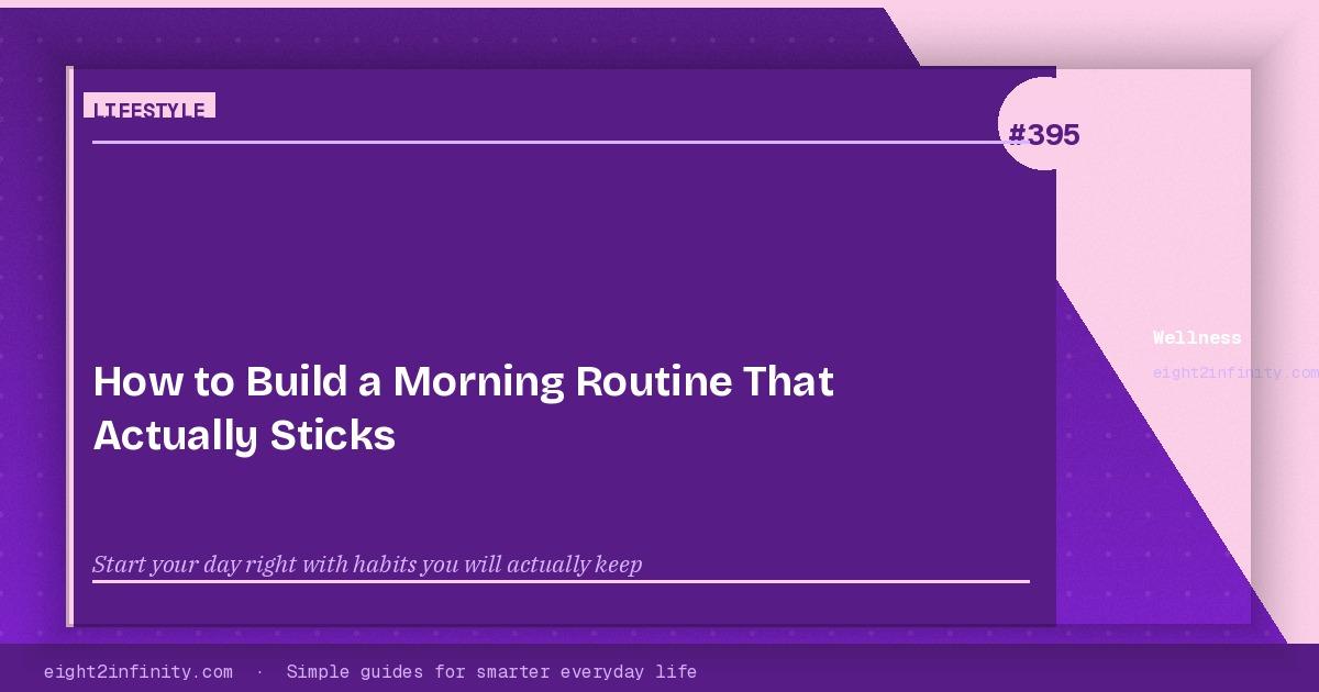 How to Build a Morning Routine That Actually Sticks 3