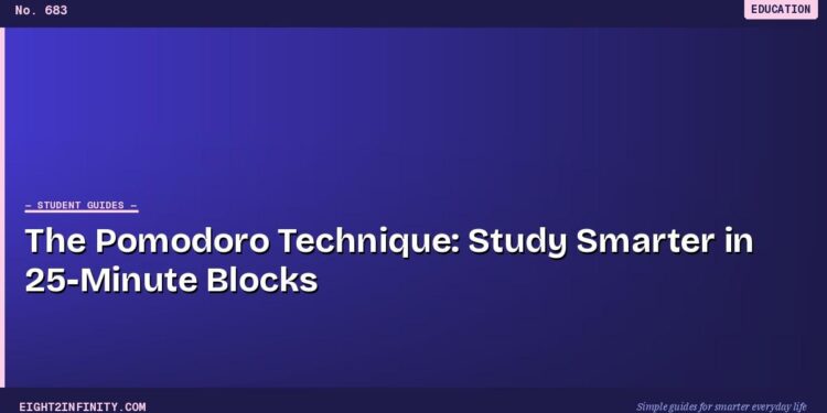The Pomodoro Technique: Study Smarter in 25-Minute Blocks 1 The Pomodoro Technique: Study Smarter in 25-Minute Blocks