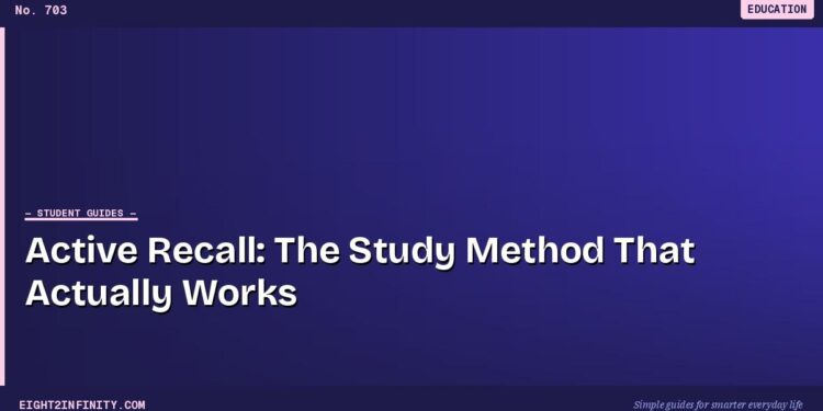 Active Recall: The Study Method That Actually Works 1 Active Recall: The Study Method That Actually Works