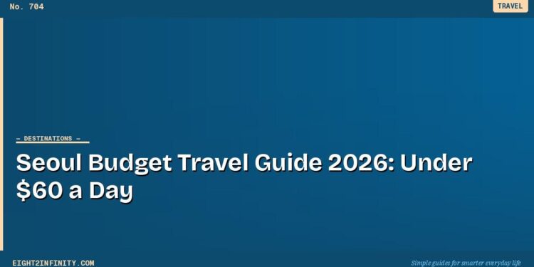 Seoul Budget Travel Guide 2026: Under $60 a Day 1 Seoul Budget Travel Guide 2026: Under $60 a Day
