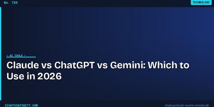 Claude vs ChatGPT vs Gemini: Which to Use in 2026 1 Claude vs ChatGPT vs Gemini: Which to Use in 2026