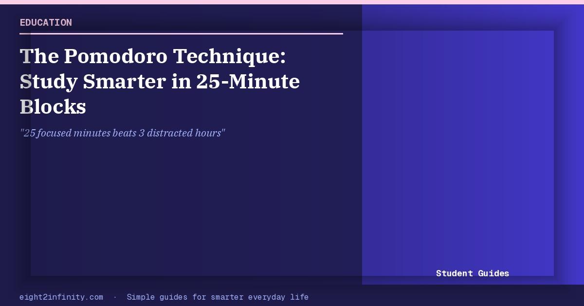 The Pomodoro Technique: Study Smarter in 25-Minute Blocks 2