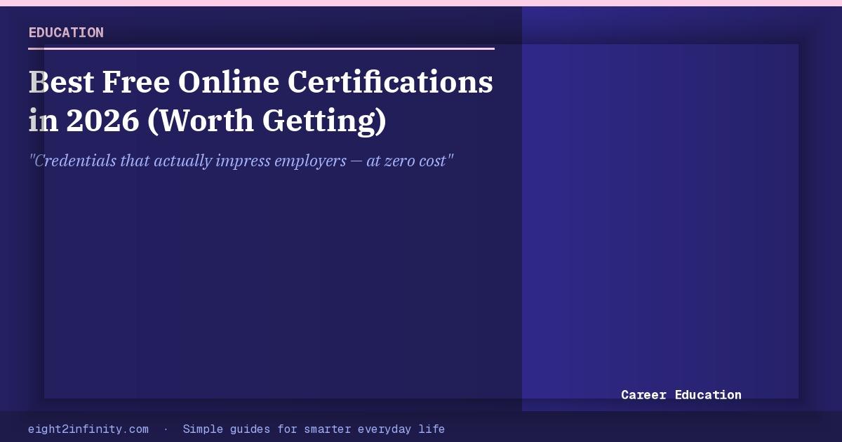 Best Free Online Certifications in 2026 (Worth Getting) 2