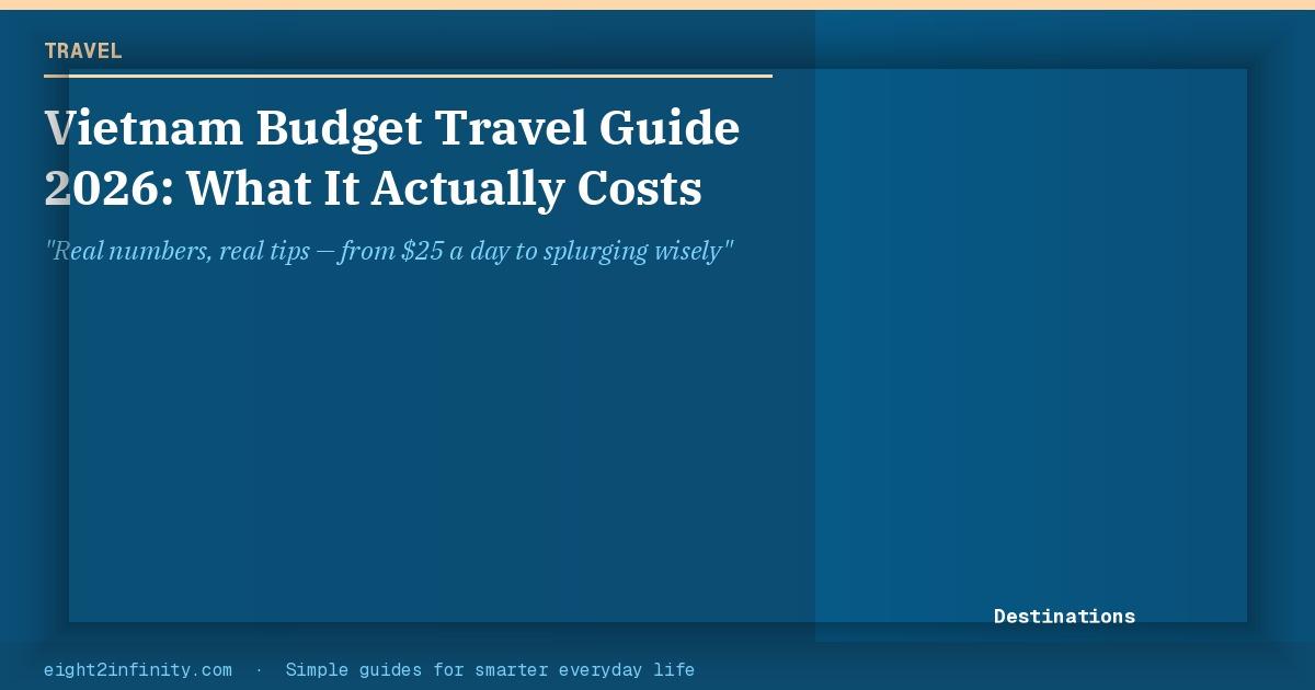 Vietnam Budget Travel Guide 2026: What It Actually Costs 2