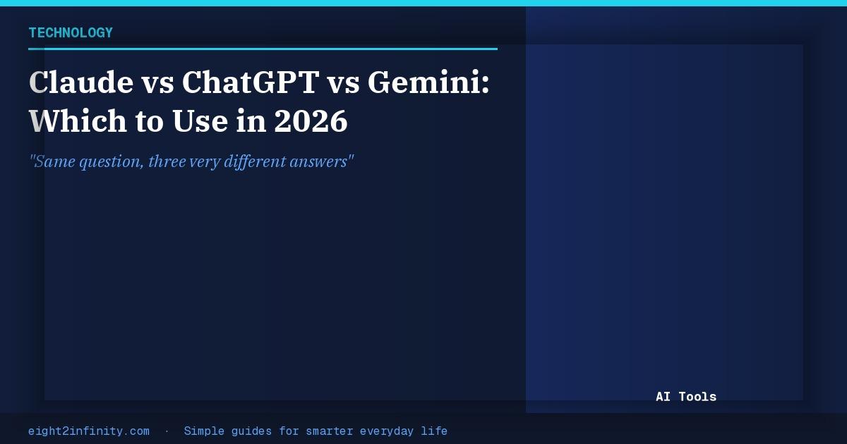 Claude vs ChatGPT vs Gemini: Which to Use in 2026 2