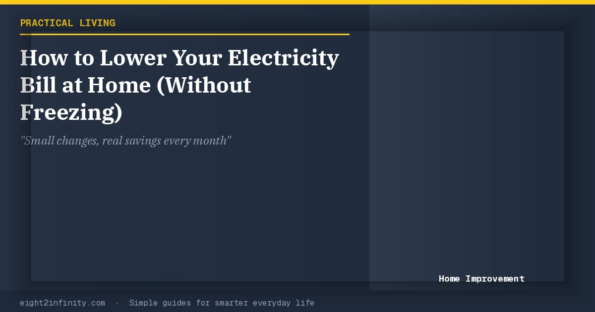 How to Lower Your Electricity Bill at Home (Without Freezing) 2