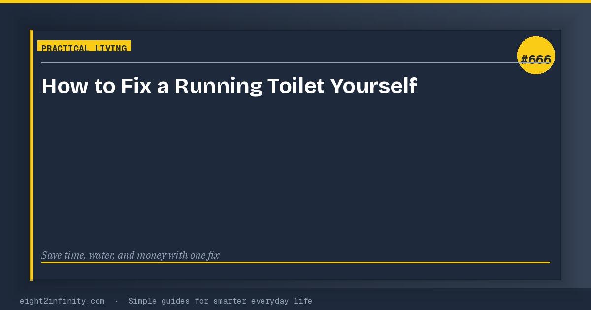 How to Fix a Running Toilet Yourself (And Save on a Plumber) 3