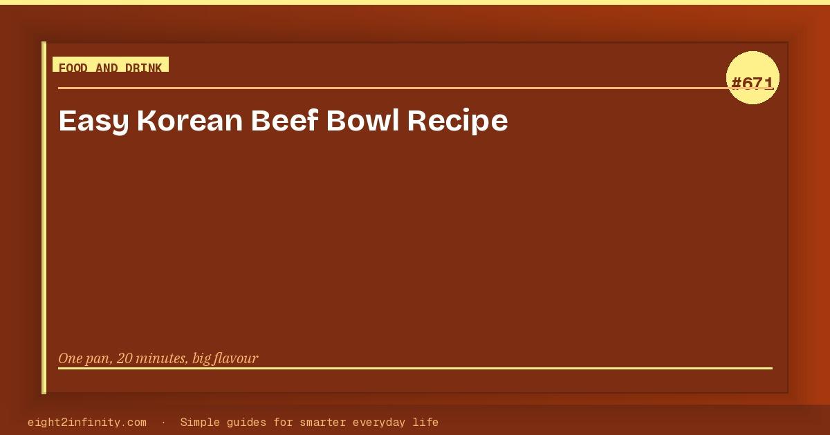 Easy Korean Beef Bowl Recipe Ready in 20 Minutes 3