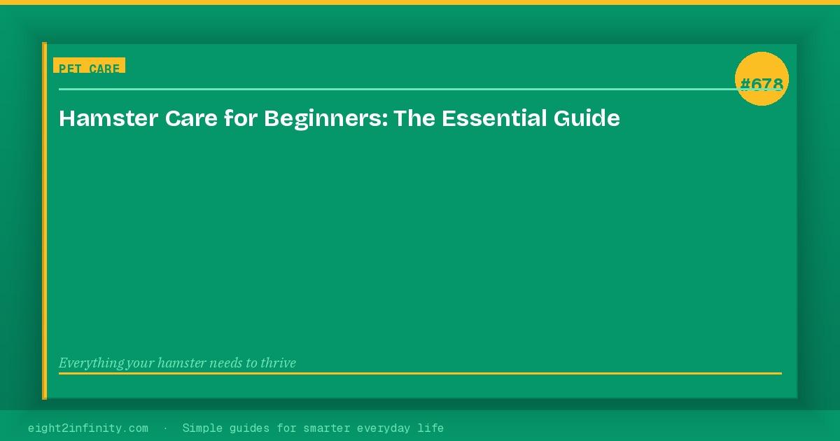 Hamster Care for Beginners: The Essential Guide 3