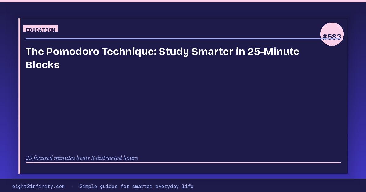 The Pomodoro Technique: Study Smarter in 25-Minute Blocks 3
