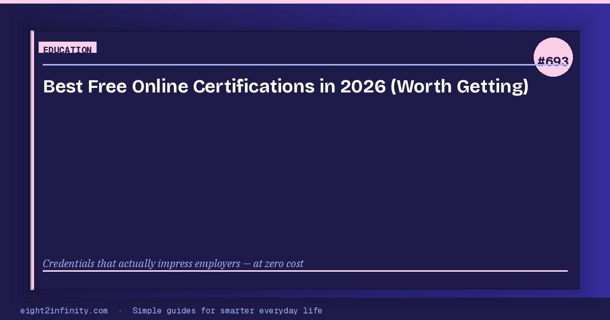 Best Free Online Certifications in 2026 (Worth Getting) 3